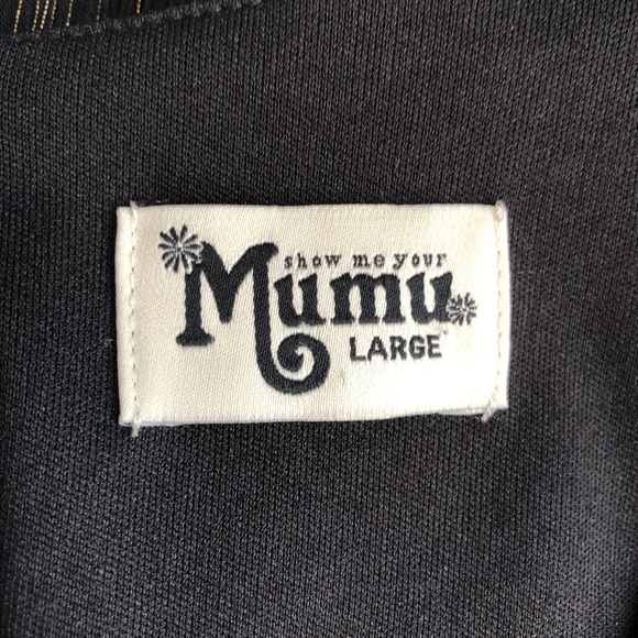 Show Me Your Mumu Tessa Black Gold Tunic Dress - Picture 7 of 8